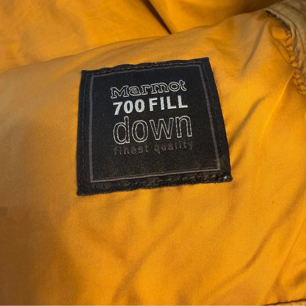 Marmot Alderbrook 700 Fill Down Parka Golden Honeycomb Winter Coat Womens Medium - Picture 9 of 16